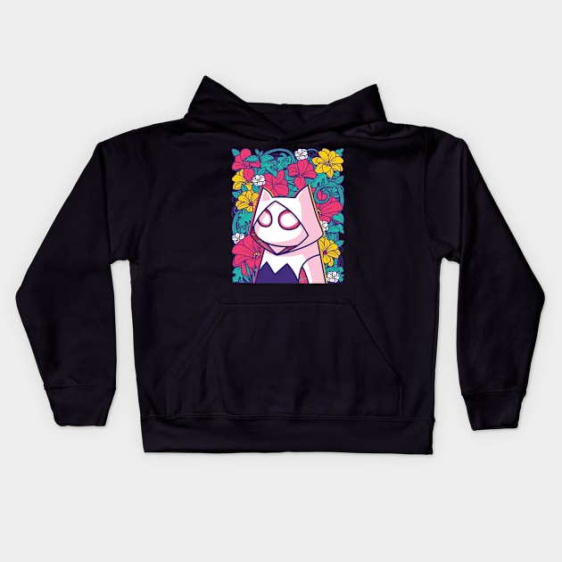 CatSoki WhiteCat Kids Hoodie by CatSoki